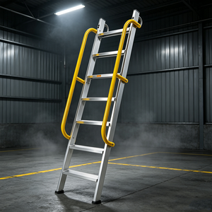 Escalera Inclinada de Aluminio con Ganchos, Certificación <span class=keywords><strong>TUV</strong></span> <span class=keywords><strong>SUD</strong></span>, ANSI A14.2 Tipo IAA, Capacidad de Carga de 375 lb, Aluminio 6061-T5 - Product Image 1