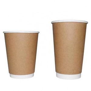 แก้วกาแฟกระดาษคราฟท์ย่อยสลายได้พิมพ์โลโก้ตามสั่ง - แบบผนังเดียวสีดำ แบบสองชั้นสีขาว พร้อมบริการพิมพ์ซิลค์สกรีนสำหรับกาแฟและชา - Product Image 3