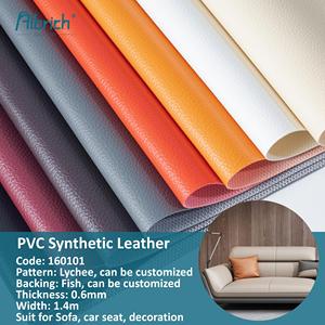 Vente Flash : Cuir Synthétique PVC Lychee 0,6 mm pour Canapé, <span class=keywords><strong>Tissu</strong></span> de Revêtement en Similicuir pour Matériaux de Canapé 160101-2317 - Product Image 1