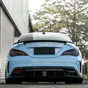 Pour Mercedes-Benz CLA W117 Spoiler CLA180 CLA200 250 CLA260 CLA45 2014 -2018 Style RT Spoiler de coffre arrière en fibre de carbone véritable/ABS - Product Image 4