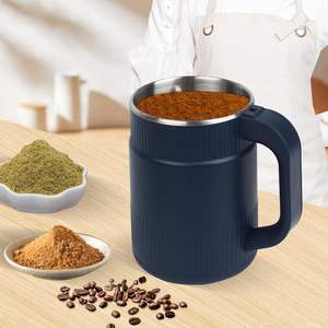 Machine à moudre les grains de café électrique multifonctionnelle, mini, portable, en acier inoxydable, automatique, avec 8 lames, pour un usage domestique et extérieur - Product Image 5