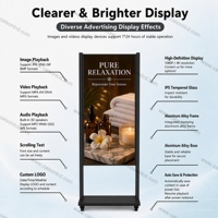 Afficheur publicitaire LCD ultra-fin pour intérieur et extérieur de 32, 43, 49, 55, 65 pouces, affichage numérique haute luminosité