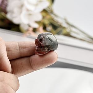 Offre Spéciale : Figurines de Crânes Mixtes en Quartz Clair – Cadeau d'Halloween, Artisanat de Sculpture en Cristal Multi-Matériaux, Spirituel pour la Guérison et les Cadeaux - Product Image 6