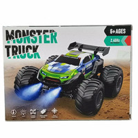 Camion monstre tout-terrain RC 2,4G à l'échelle 1:20, voiture de course télécommandée, jouet électrique à grandes roues pour enfants