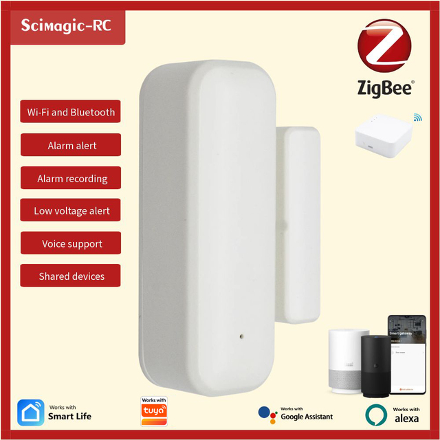 Top Listing Ready to Ship Factory Direct ZigBee WiFi Garage Door Opener Controller Wireless Magnetic Sensor Smart Switch