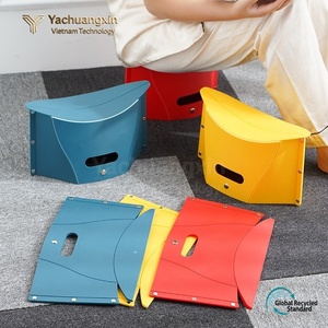 Foldable Outdoor <b>Garden</b> Chair PP Plastic Oval Shape Modern Design Portable <b>Stool</b> Red Yellow Blue Colors - Product Image 6
