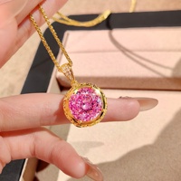 Parure de bijoux en or 14 carats avec pendentif étoile octogonale en zircon violet taillé, boucles d'oreilles et bague en pierres précieuses colorées, motif feux d'artifice rouges chinois