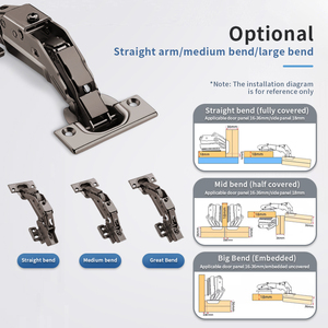 Cerniera per Porta con Design a Griglia Scheletrica, Coppa da 35mm, 125 Gradi, Chiusura Morbida con Ammortizzatore per Porte di Cucina e Bagno - Product Image 6