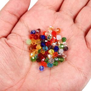 Venta caliente 200 piezas 4mm cuentas de plástico transparente para Diy collar accesorios para el cabello fabricación de joyas - Product Image 2