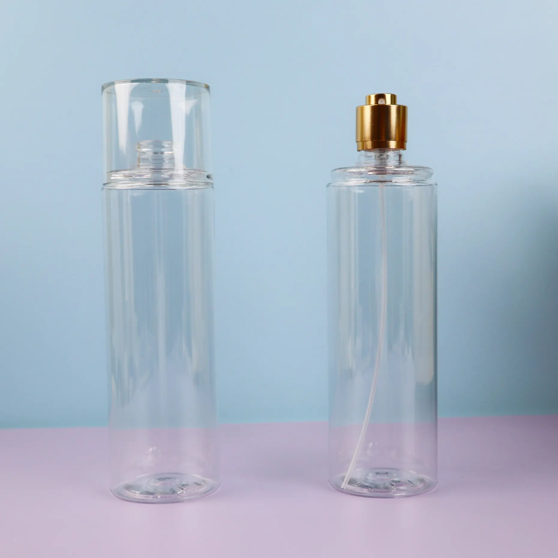 Luxury Pet Plastic Fine Mist Spray Cosmetic Bottles 60ml Empty Body Refillable Spray Pump Bottle