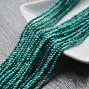 Turquesa Azul Natural, Cuentas Sueltas Facetadas Redondas de 2mm para la Creación de Joyería - Product Image 2