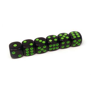 Dados Personalizados al por Mayor con Esquinas Redondeadas Negras Estándar de 16 mm con Colores Brillantes para Juegos de Rol y Juegos de Mesa - Product Image 2