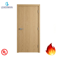 UL Certified 20 Min Interior Flush Wood Door Solid Core Commercial Timber Security Door Fireproof Swing Door