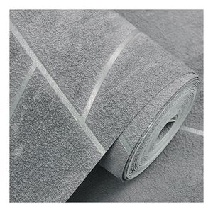 Papel de pared de gamuza de espuma 3D abstracto geométrico diseños de flores decorativas papel de pared de PVC insonorizado e ignífugo con muestra <span class=keywords><strong>gratis</strong></span> - Product Image 2