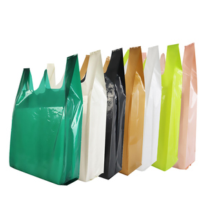 Bolsa de Plástico PE Transparente, Bolsa Transparente Reforzada Tipo Camiseta para Supermercado - Product Image 1