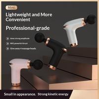 Pistolet de massage USB mini professionnel silencieux, dispositif thérapeutique avec protection de mise hors tension automatique, 6 vitesses réglables, batterie 1200 mAh, 4