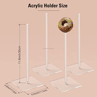 HoFong Acrylique Transparent Donut Tour Stand Étagère De Rangement Anniversaire Baby Shower Noël Polyvalent Présentoir Bagels Donuts