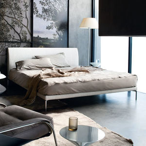 <span class=keywords><strong>Lit</strong></span> en tissu doux sur <span class=keywords><strong>mesure</strong></span> de luxe italien, directement de l'usine, pour lits doubles en bois massif modernes - Product Image 2