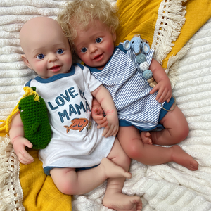 Poupée Reborn en Silicone Intégral de 18 pouces avec Détails Pondérés, Adorable Bébé Garçon à Bouche Ouverte, Sucette Incluse, Moule de Soin pour Bébé - Product Image 3