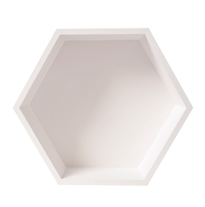 Étagères murales hexagonales rustiques en bois de pin, étagères flottantes en MDF, décoratives, petites, en bois, en forme de zigzag, pour le coin - Product Image 4
