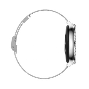 Nx19 phụ nữ thời trang kim cương-studded Đồng hồ thông minh 1.3 "IPS màn hình BT cuộc gọi thông minh đồng hồ với Silicone + Milanese thép Dây đeo đôi - Product Image 6