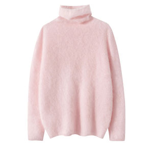 Weshallo, venta al por mayor, jersey de cuello alto para siesta, jerséis de Cachemira de <span class=keywords><strong>cabra</strong></span> 100% de punto personalizados para mujer - Product Image 5