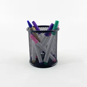 Modern Stainless Steel Magnet Wire Spinning Pencil And Metal Pen Holder For Kids