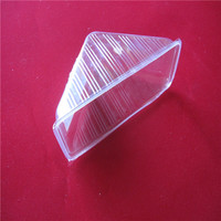 Conteneur triangulaire transparent en plastique pour tranches de gâteau avec impression en relief pour boulangerie, utilisation industrielle dans l'industrie alimentaire