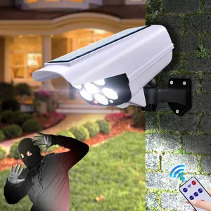 Prevenire i ladro 77LED lampada per fotocamera fittizia di sicurezza con sensore di movimento a luce solare per la casa