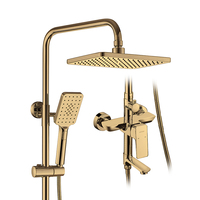 Système de robinetterie de douche combinée baignoire et douche en laiton avec poignée unique et cartouche céramique pour hôtel, appartement, centre commercial, salle de bain