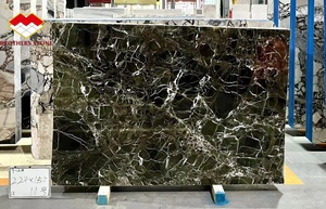 Losa <span class=keywords><strong>de</strong></span> Mármol Verde Otoño Pulido a Medida, Piedra Forest Vienna para Paredes Interiores, Pisos y Escaleras <span class=keywords><strong>de</strong></span> Villas - Product Image 6