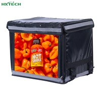 Bolsa de entrega térmica P2.5mm LED Bolsa de entrega de alimentos Cajas para llevar motocicleta Pantalla LED de animación para publicidad de video