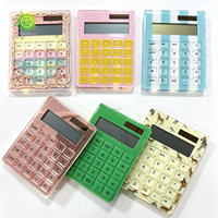 Calculatrice solaire portable à 8 chiffres en acrylique avec motif personnalisé, pour étudiants et bureaux, vente en gros, OEM disponible