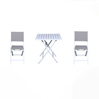 Meubles d'extérieur en aluminium Joyeleisure, table pliante portable, tables carrées légères
