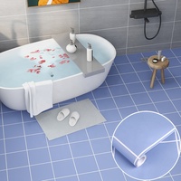 Papier Peint 3D Adhésif pour Sol, Autocollant de Décoration Salle de Bain