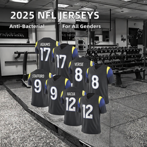 Nuove Maglie da Football Americano 2025 Cucite, 17 Adams, 8 Verse 9 Stafford, 12 Nacua, Abbigliamento da Football Americano - Product Image 2