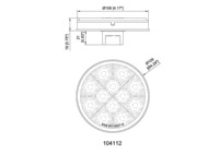 Feu arrière LED rond de 4 pouces, STOP/CLIGNOTANT/FEU ARRIÈRE pour remorque de camion, conforme aux normes SAE/DOT/FMVSS 108