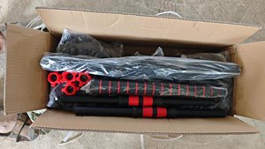 <span class=keywords><strong>Kit</strong></span> d'<span class=keywords><strong>haltères</strong></span> en plastique réglables avec barre d'extension droite pour exercices de musculation à domicile - Product Image 5