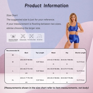 Conjunto de Top Brillante y Shorts para Mujer, Diseño de Fabricante, para Deportes, Fitness, Yoga, Natación, Gimnasio, Playa y Piscina - Product Image 6