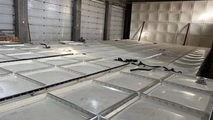 Réservoir d'<span class=keywords><strong>eau</strong></span> horizontal en FRP GRP <span class=keywords><strong>de</strong></span> 500 m3, fabrication pour le Soudan, panneau modulaire en fibre <span class=keywords><strong>de</strong></span> verre SMC, irrigation agricole, lutte contre l'incendie, <span class=keywords><strong>pluie</strong></span> - Product Image 4