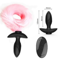 Vibromasseur anal vibrant à télécommande avec queue de renard pour accessoires de cosplay, masturbation sexuelle pour femmes et hommes