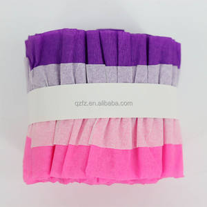 Guirlande en papier crépon à volants imprimée en blocs de couleur, écologique, pour Noël, Pâques, anniversaires - Fond de fête parfait - Product Image 4