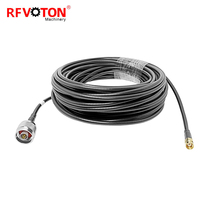 Câble coaxial RF de raccordement SMA mâle vers SMA femelle traversant le panneau, LMR200 LMR195, 1M, en cuivre, conforme RoHS, fourni par l'usine
