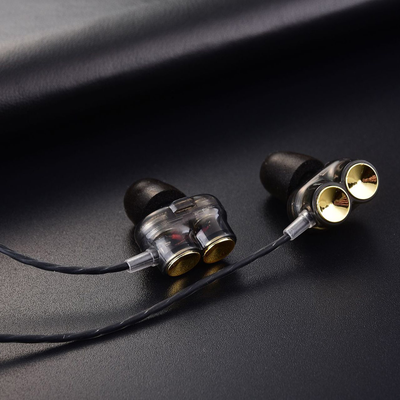 dual driver wired earphone