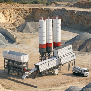 Pacific Voll automatische China Günstige 150 m3/<span class=keywords><strong>h</strong></span> Kleine tragbare Beton mischa nlage Ready Mix Mobile Beton mischa nlage - Product Image 1