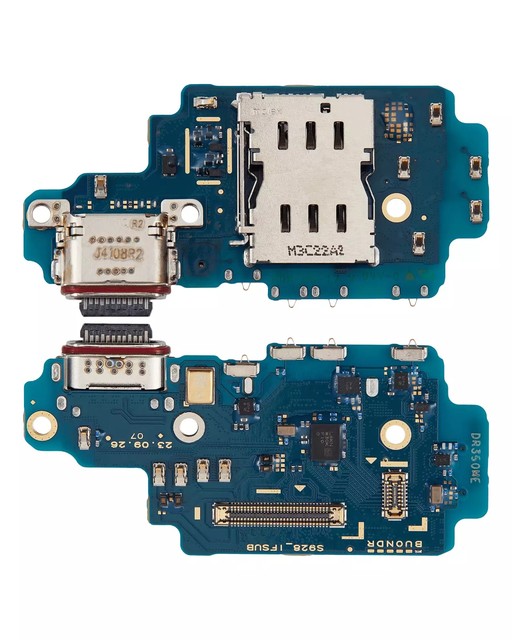 For Galaxy S24 Ultra International Version USB-C Charging Port Board and Sim Card Reader Mobile Phone Motherboard