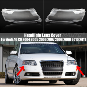 สำหรับ Audi A6 C6 ปี 2004 2005 2006 2007 2008 2009 2010 2011 ฝาครอบโคมไฟหน้า โปร่งใส เลนส์ครอบไฟหน้า ทำจากพลาสติกอะคริลิก - Product Image 1