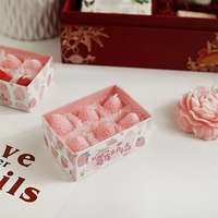Décoration d'intérieur, cadeau romantique fait à la main pour la Saint-Valentin, bougies aromatiques à la fraise, parfum d'intérieur mignon, bougies parfumées en cire de soja