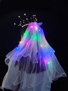 Diadema <span class=keywords><strong>de</strong></span> Hilo Suave con Luces <span class=keywords><strong>de</strong></span> Colores, Velo Luminoso <span class=keywords><strong>para</strong></span> <span class=keywords><strong>Despedida</strong></span> <span class=keywords><strong>de</strong></span> <span class=keywords><strong>Soltera</strong></span>, Día <span class=keywords><strong>de</strong></span> San Valentín, Accesorios <span class=keywords><strong>para</strong></span> Fiestas <span class=keywords><strong>de</strong></span> Futura Novia - Product Image 6