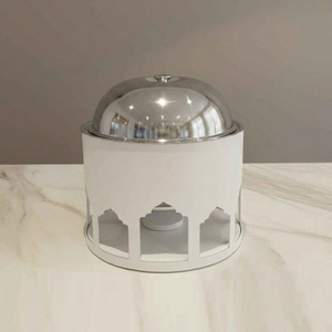 Plat à chafing en acier inoxydable avec couvercle en dôme et chauffe-plats pour buffet, restauration, hôtel, restaurant, service de traiteur - Product Image 2